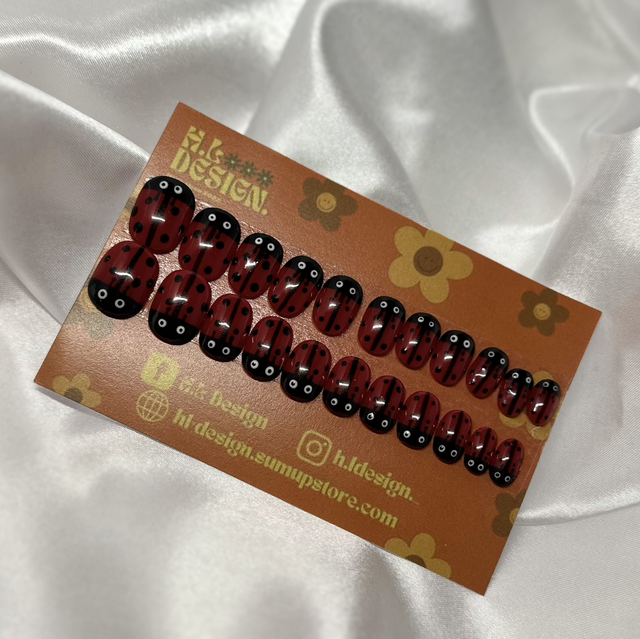 Kids Ladybird Press-On Nails