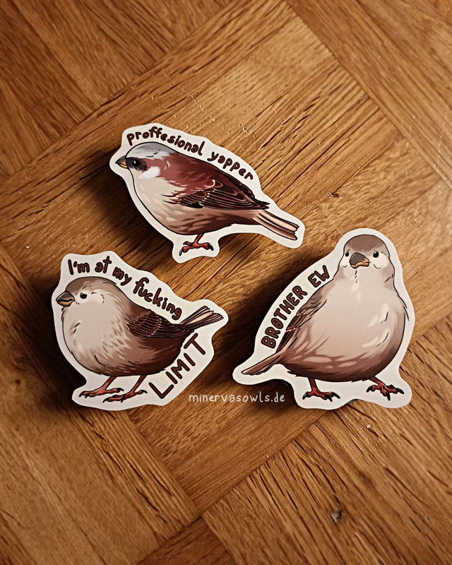 Sparrow Sticker Set 2