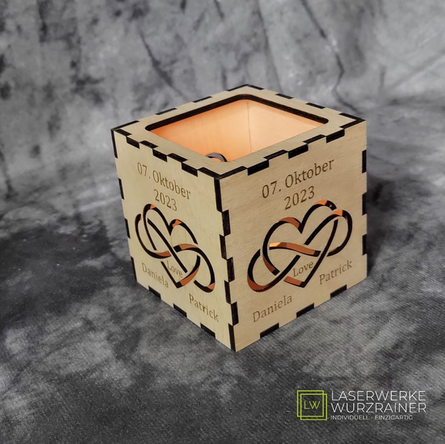 Love-Windlicht Teelicht Kerze