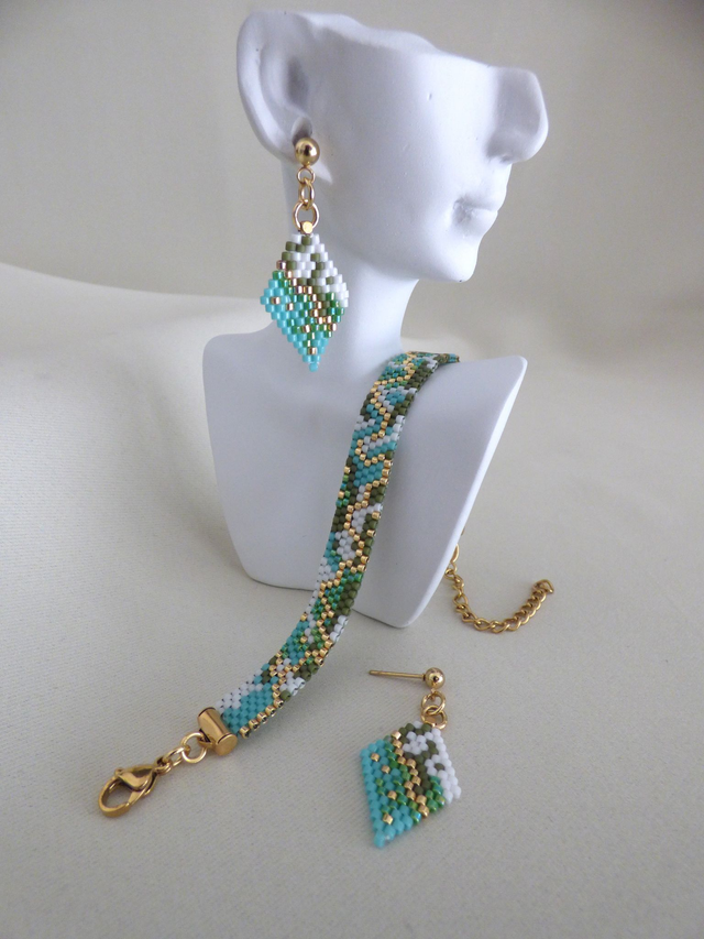 Ensemble de bijoux Ondine - vert