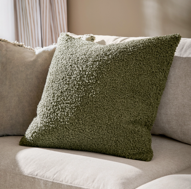Cabu Textured Boucle Cushion Khaki