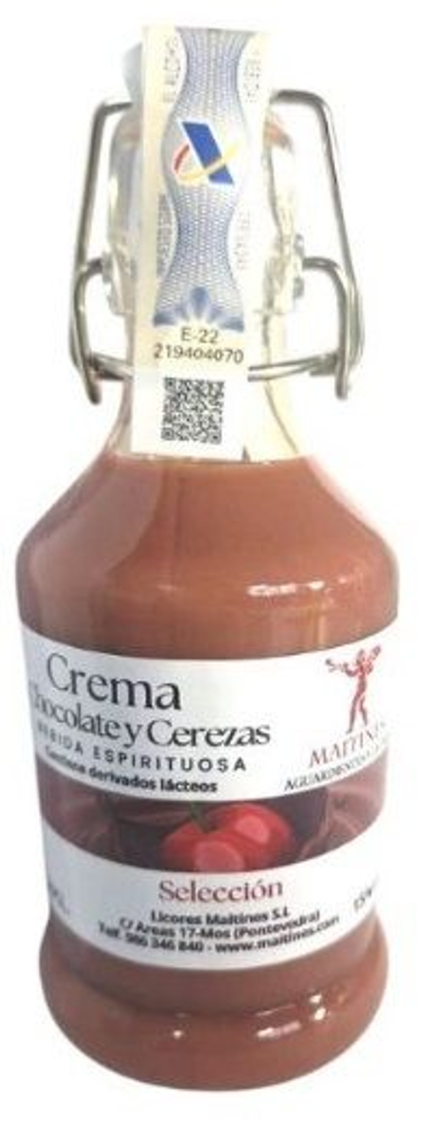 LICOR CREMA DE CHOCOLATE CON CEREZAS 20 CLS. MOD. SIFÓN MAITINES