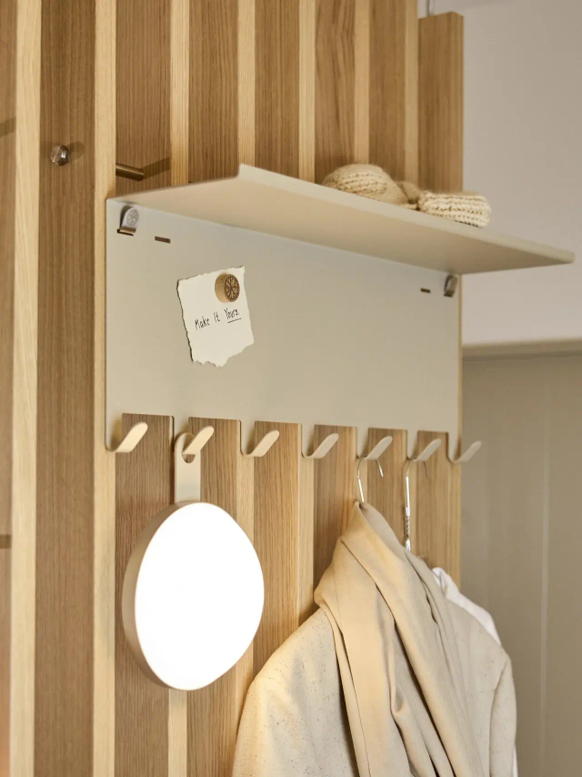 Woodupp Nell Coat Rack BM1, Beige, 63,5 x 24 cm