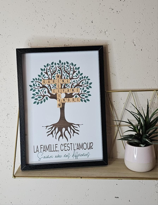 Cadre arbre de vie personnalisé