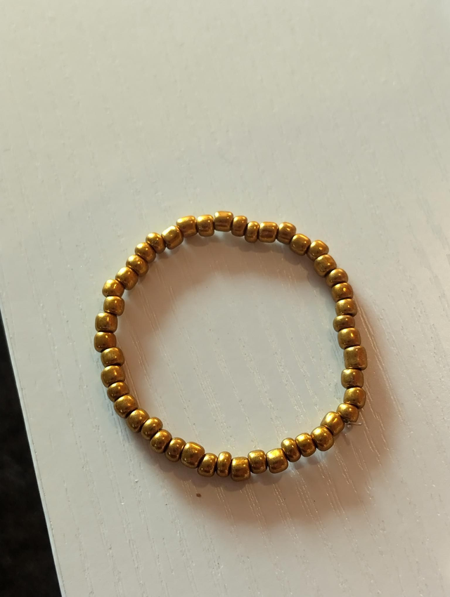 Handmade beaded bracelet -Bronze 