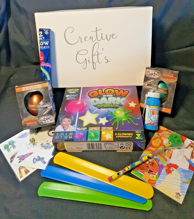 Beautiful Creative Gift's Child's Gift Box of Goodie Xmas, any Occasion.