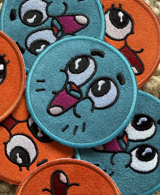 Patch brodé inspiré de Gumball