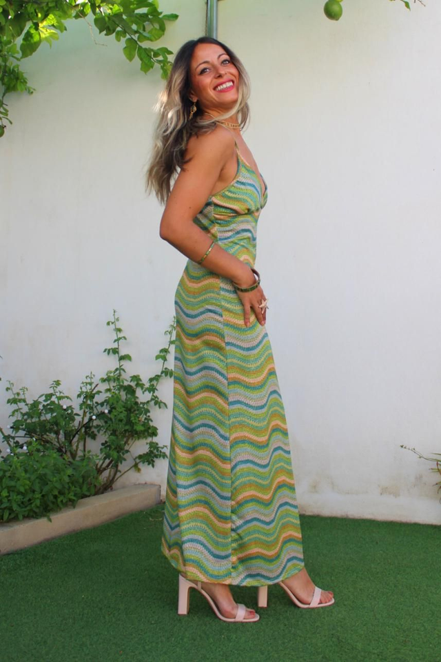 Vestido Brillo Azul