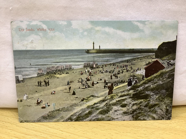 Whitby, The Sands, Yorkshire, Posted 1909 Antique unbranded postcard. Our Ref No. R893 £2.50