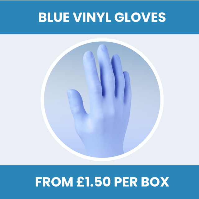 Blue Vinyl Gloves