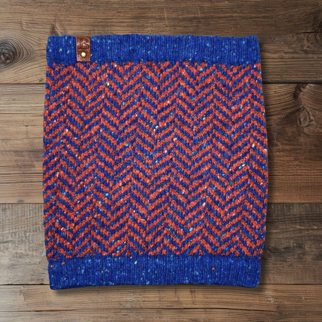 Soft Merino Wool Handmade Snood / Neck Warmer (Colour: Iron Bru)