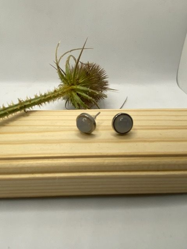 Boucles d'oreilles Agate Blanche 