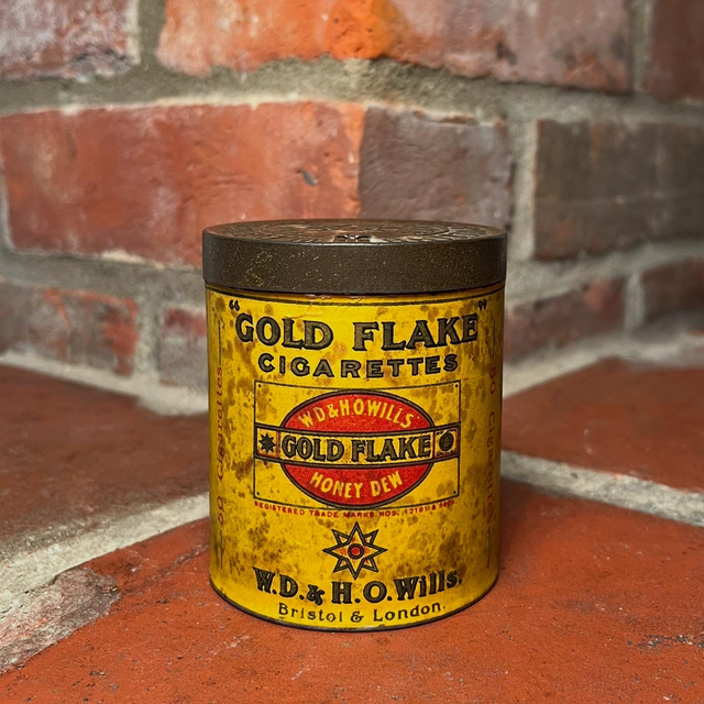 A 20th Century WILLS’s Gold Flake Cigarettes Paper Label Tin