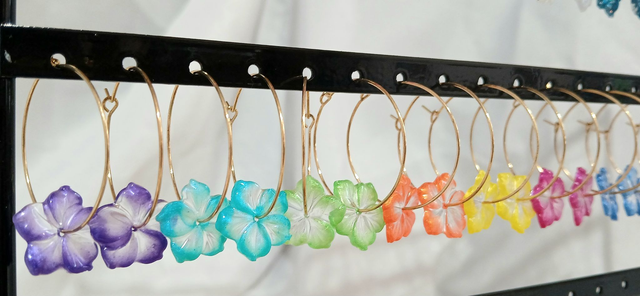 Boucles "Hawaï pailleté"