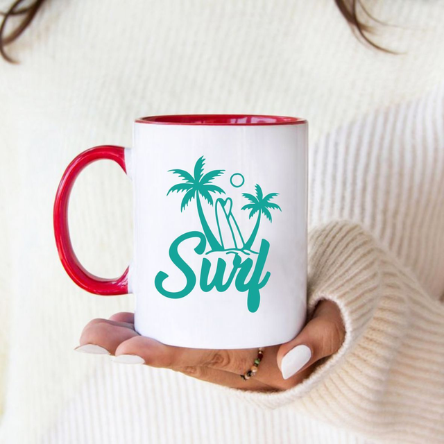 MUG BICOLOR BLANC/ROUGE