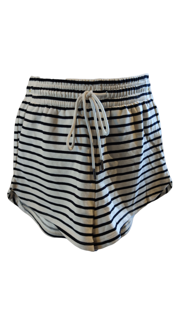 Short écru rayé noir taille XS 