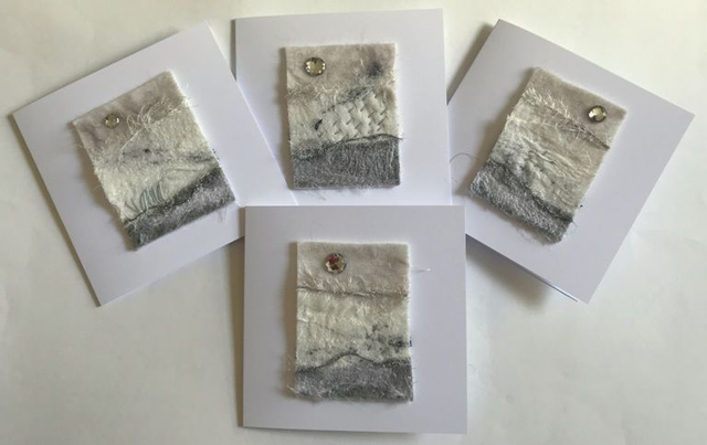 Hand Felted Cards - Winter Scene, 6x6"