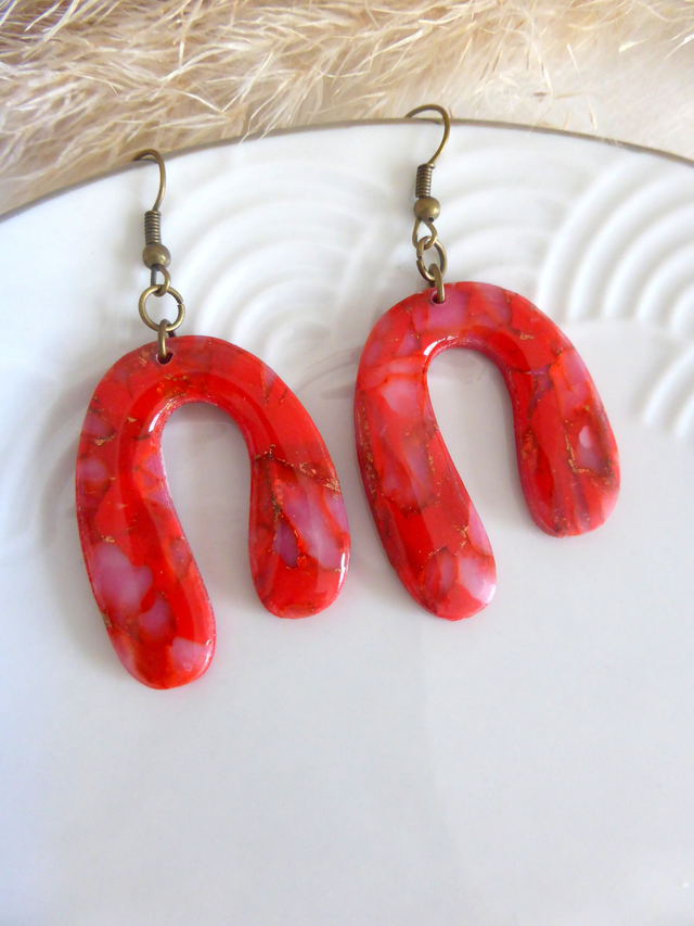 Boucles d'oreilles pendantes - Soleil Levant