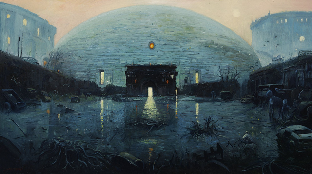 Przejście 60x110 olej płótno 2024