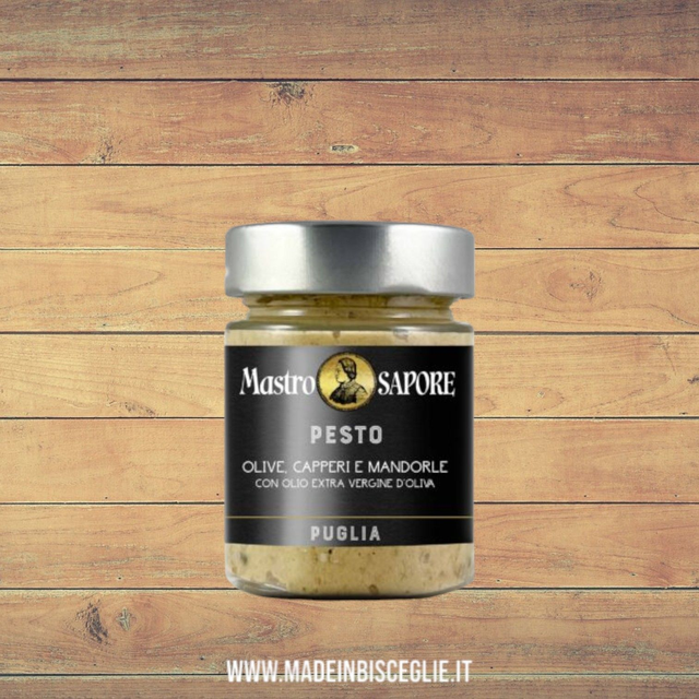 Pesto olive, capperi e mandorle - 140gr - Mastro Sapore
