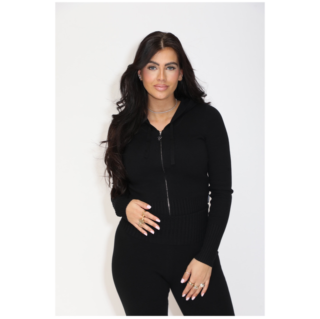 Reinders Molly Zipper Cardigan True Black