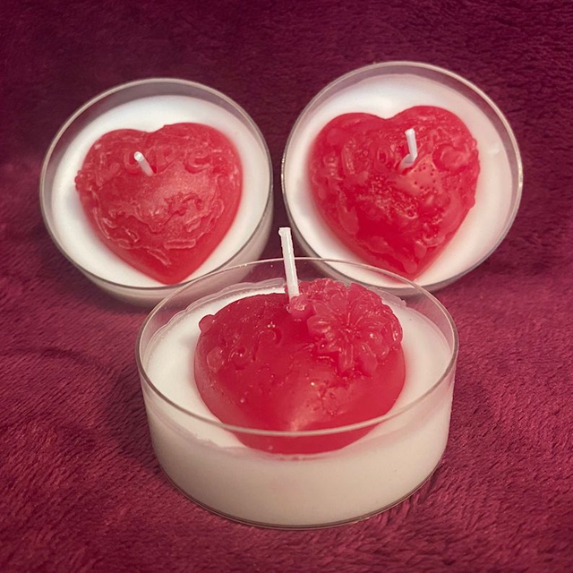 Claudia's Teelicht "Valentinsherz" Maxi, 55ml