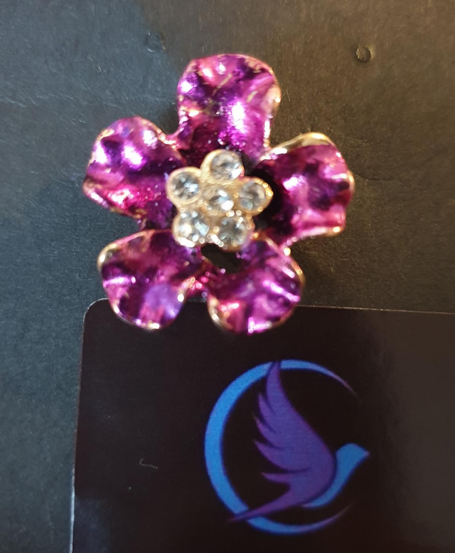 Pink Flower Bloom Brooch 