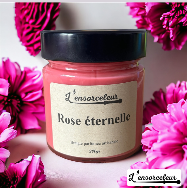 🌹 Bougie Rose Éternelle 