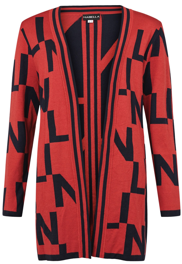 Habella Red &amp; Black Cardigan/Jacket