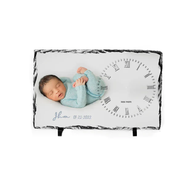 Photo Rock Slate Clock