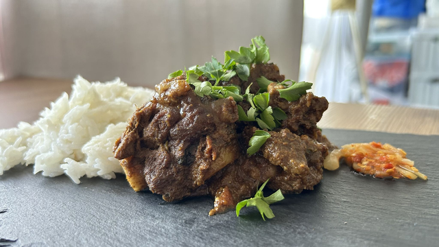 Cabris Massalé + riz + piment  (chèvre)