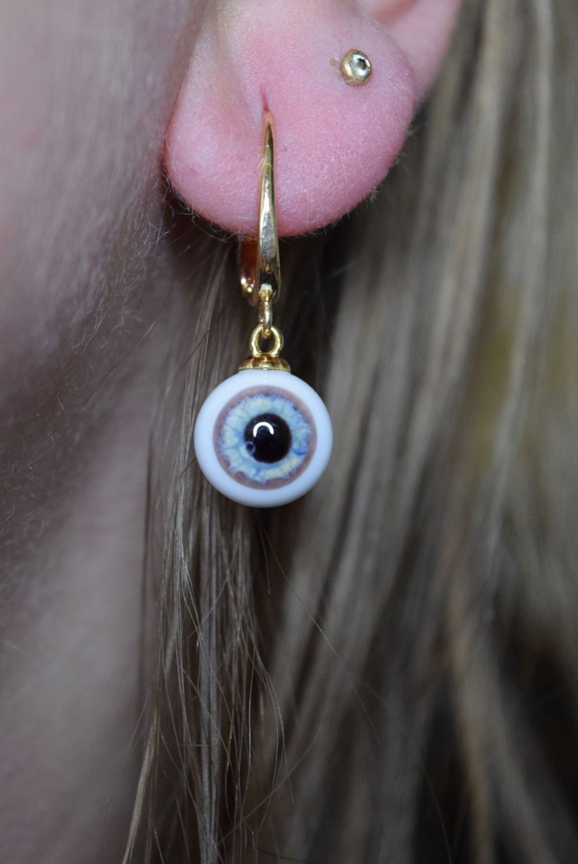 DORMEUSES OEIL DE GNOME MONTURE OR