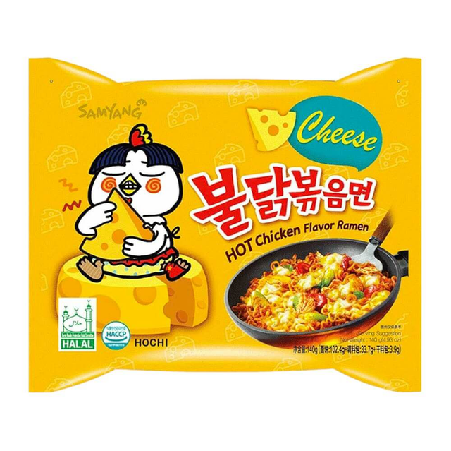 buldak noodles coreano gusto cheese火鸡面芝士味