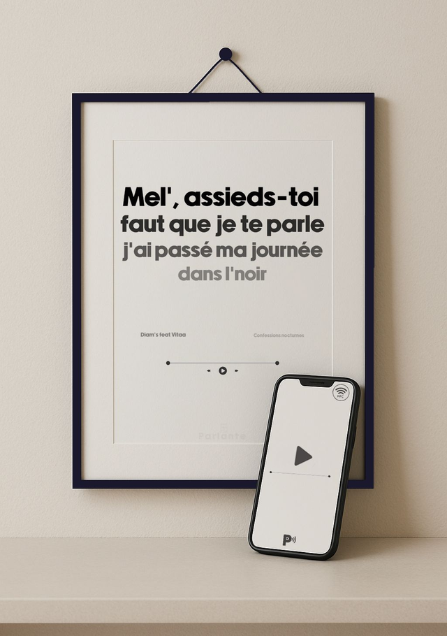 Affiche connectée musique Diam's et Vitaa | Confessions nocturnes (audio inclus)