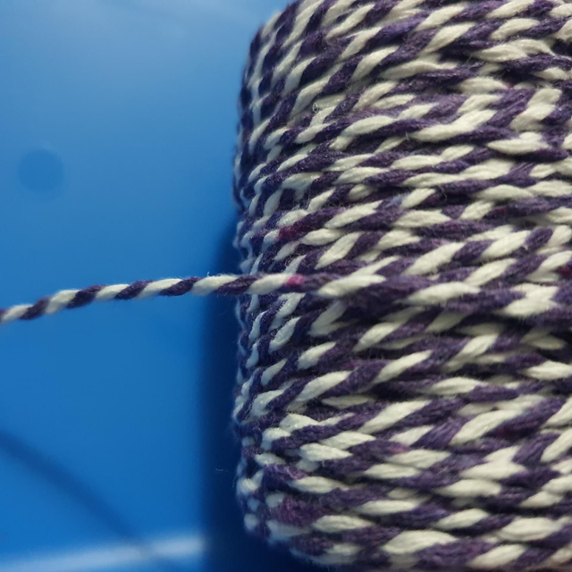Purple and white twine 20cm for single decoration 