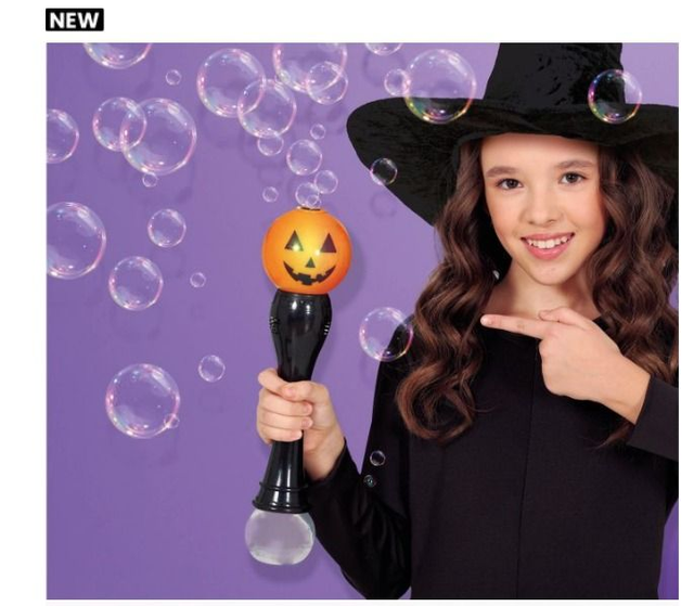 halloween ,     19065  BACCHETTA LED DI HALLOWEEN CON BOLLE 36 CM