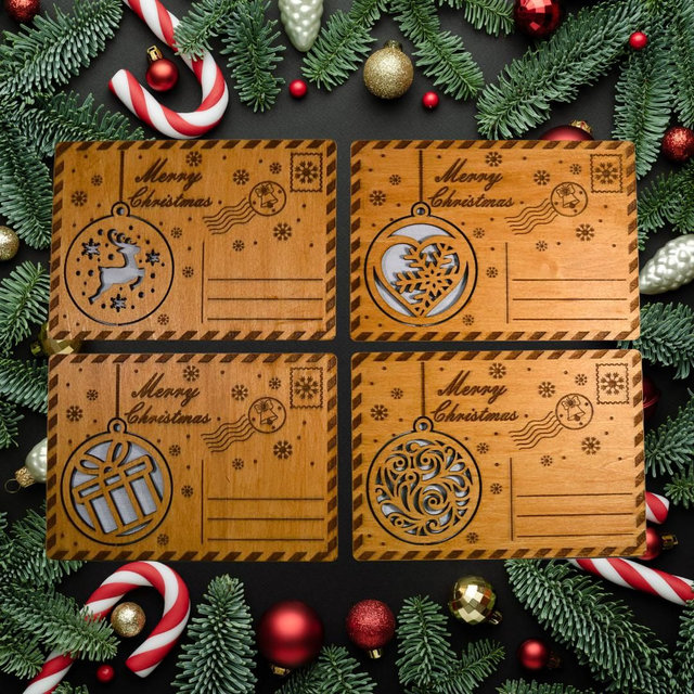 Carte de Voeux avec boule détachable 