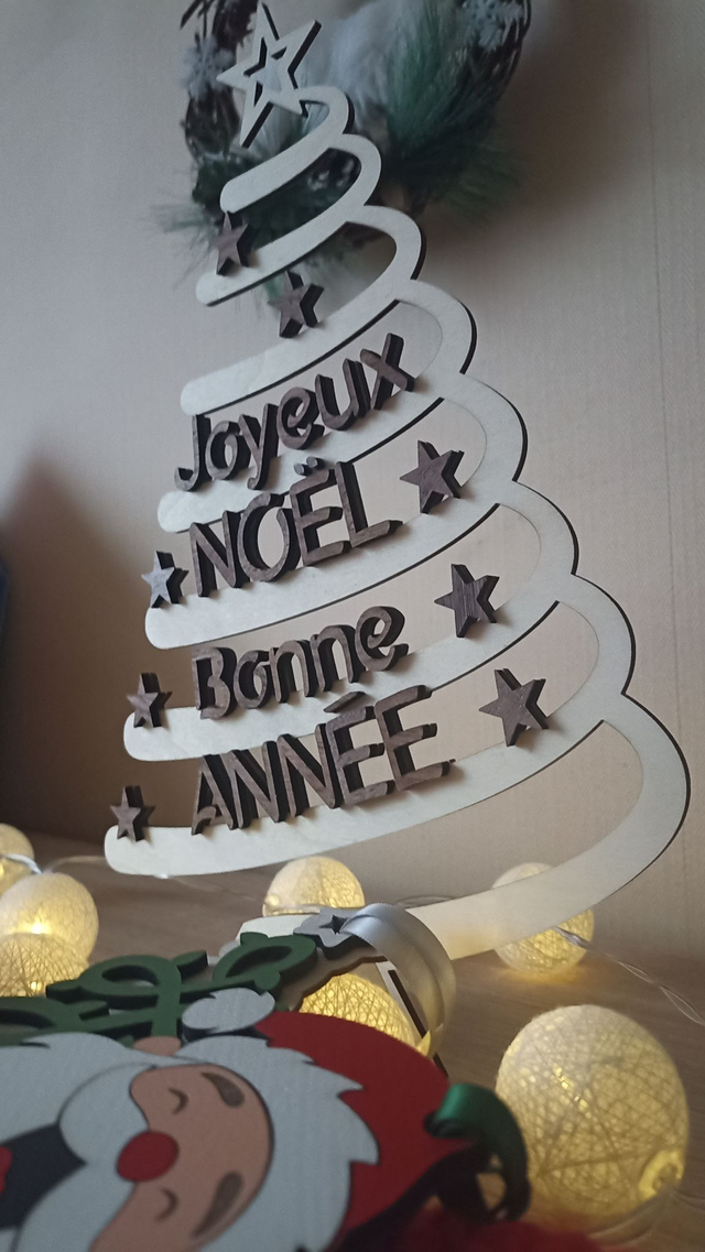 Sapin Joyeux Noël - Bonne année - Personnalisable