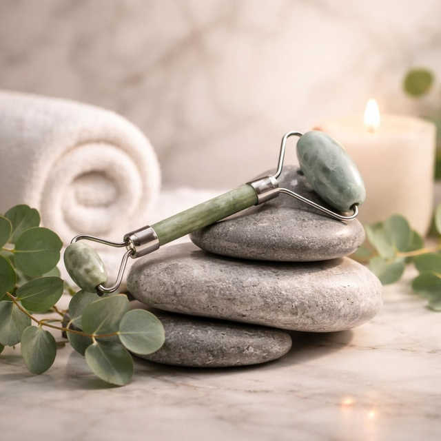 Rouleau visage "Jade verte"