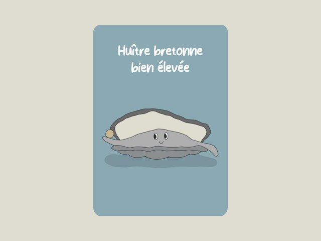 Carte postale &quot; Huître bretonne bien élevée &quot; 