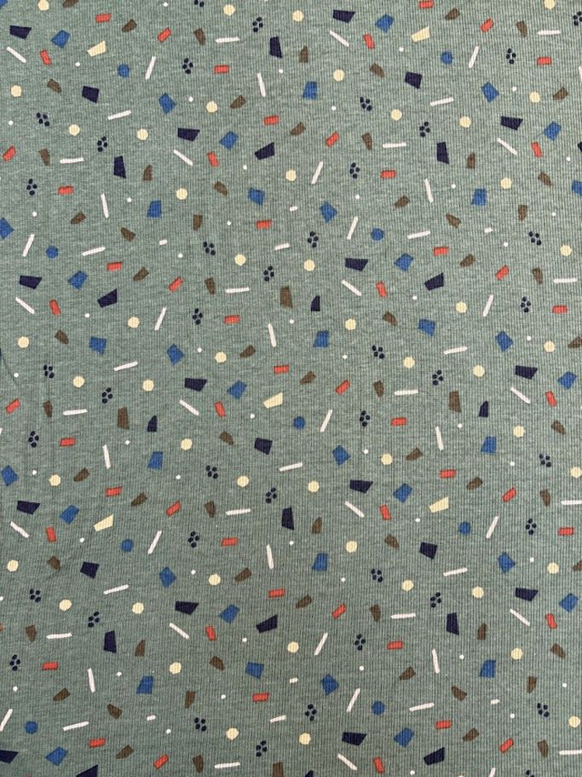 Mini Shapes Ribbed Jersey