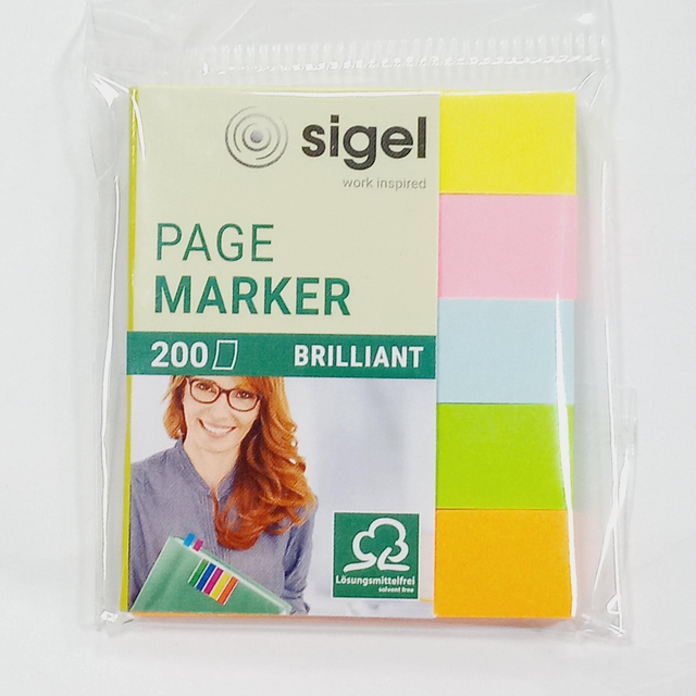 Sigel - Page Marker 200 Blatt Brilliant 12x50mm