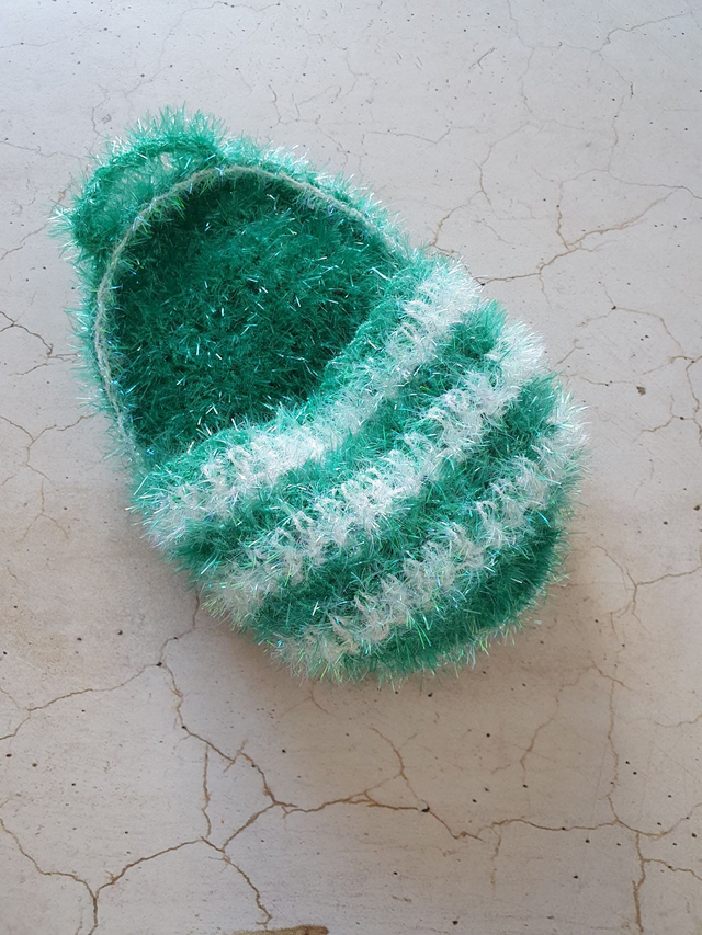 DIY Häkelanleitung Schwamm Badelatsche 