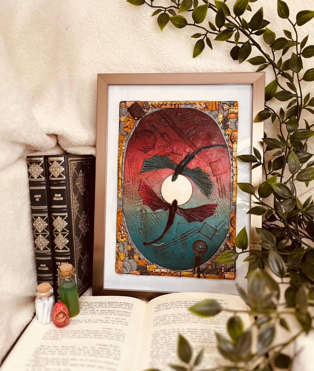 Vol de dragons à la pleine lune