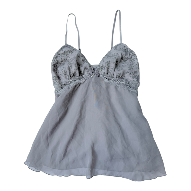 coquette grey glittery velvet cups cami 