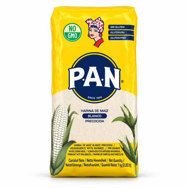 P.A.N. Weißes Maismehl – Harina de Maíz Blanco / White Corn Meal – Gelbe Verpackung