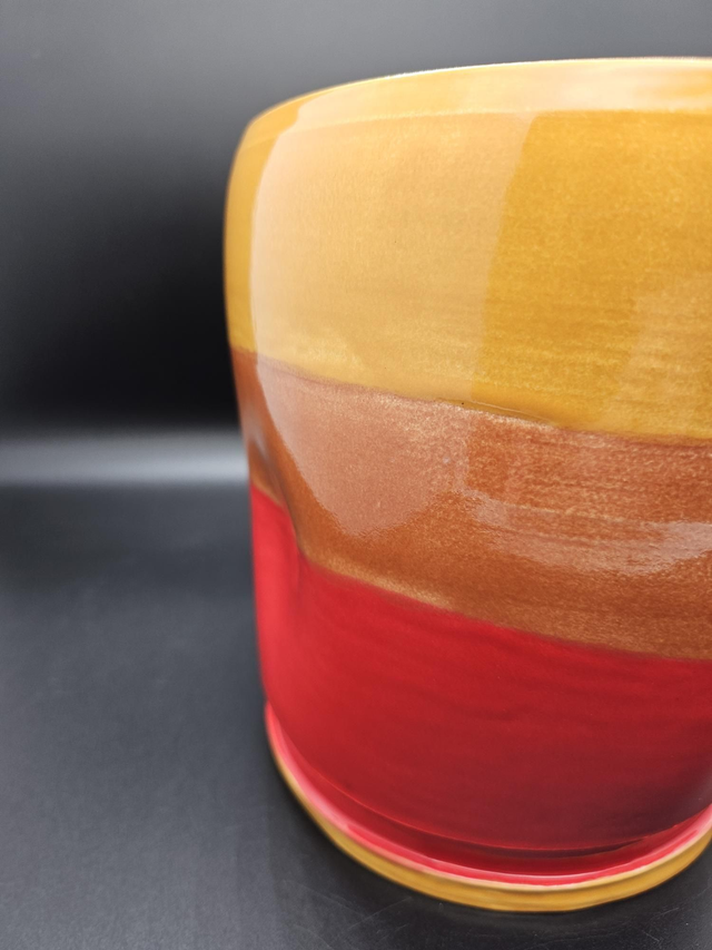 Vase couleur d'automne en faïence 