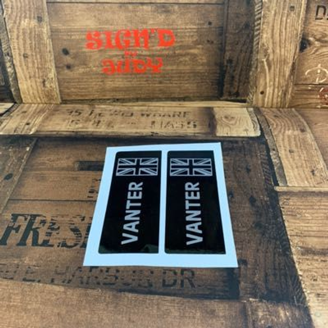 Vanter Group Number Plate Stickers 