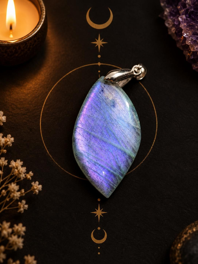 Pendentif labradorite spectrolite 