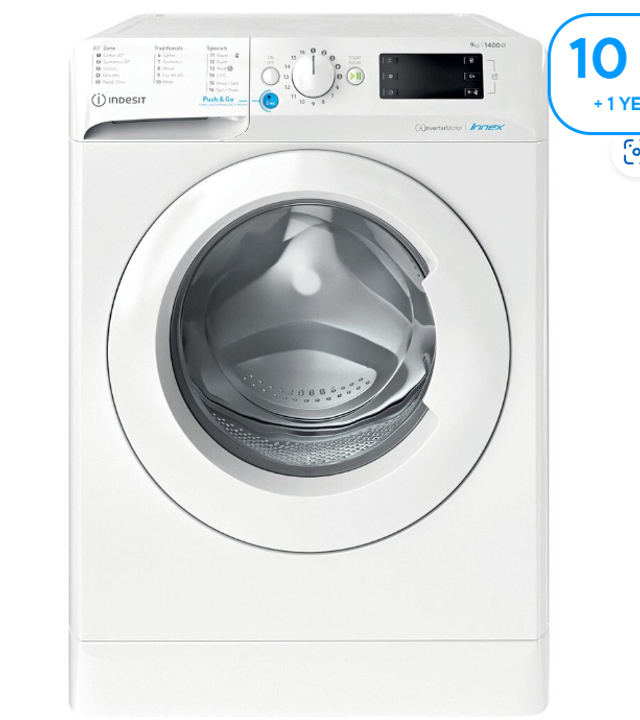 BWE91496XW Indesit 1400 Spin 9kg Washing Machine - White